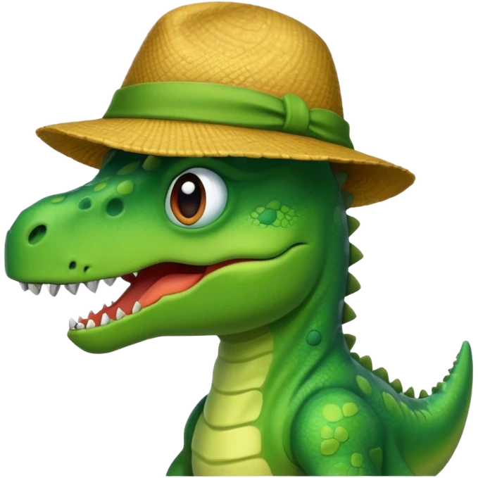 Dinosaurio con un sombrero  emoji