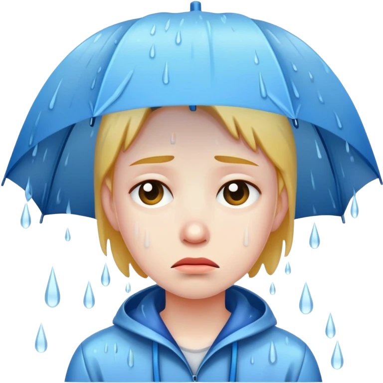 Sad in the rain emoji