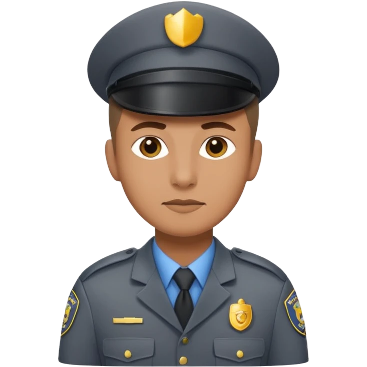 mall security gray uniform no hat  emoji