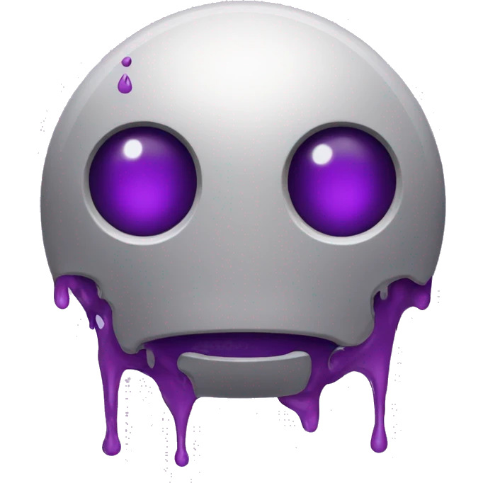 melting robot emoji face purple emoji
