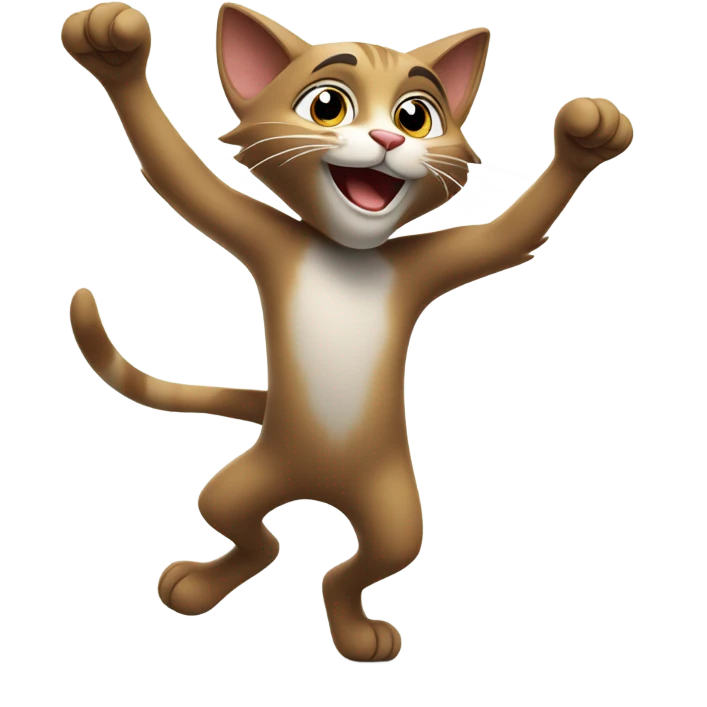 Cat dancing emoji