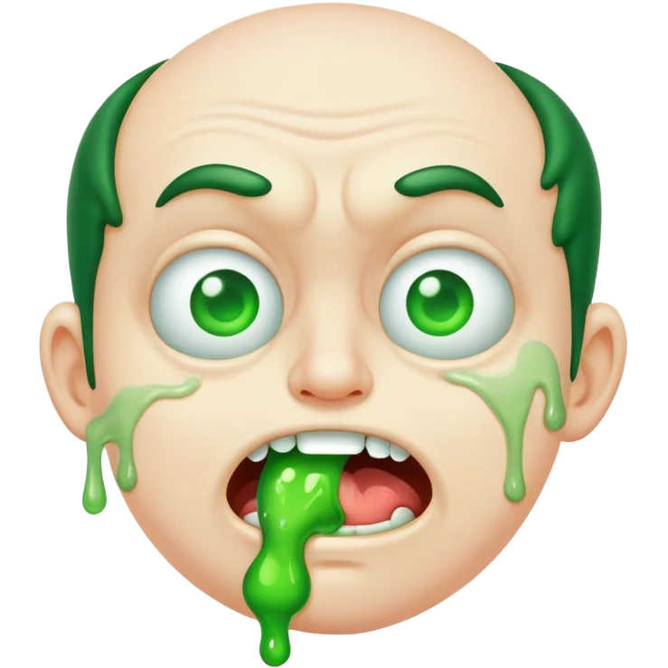Guy barfing green ooze emoji