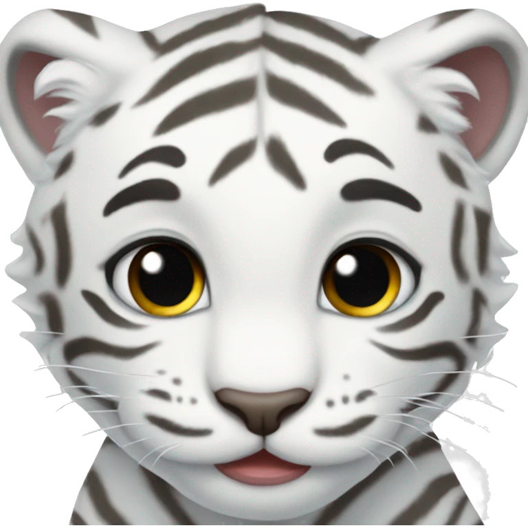 baby white tiger emoji