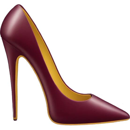 Burgundy stiletto emoji