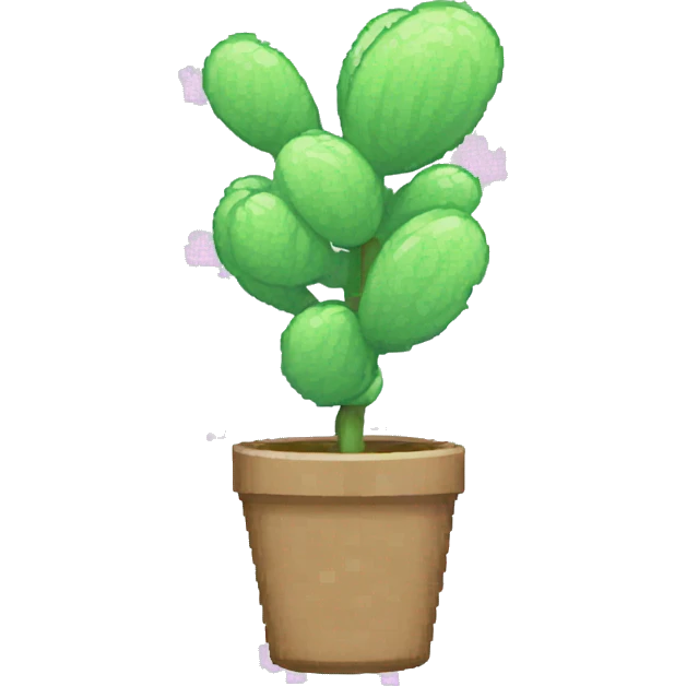 Kawaii pixel plant cute pastel plant  emoji