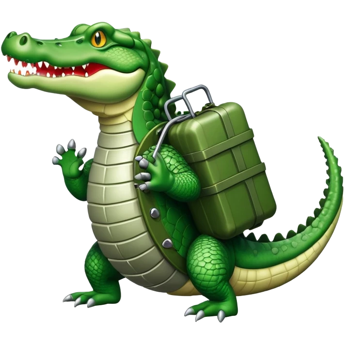 crocodile carries a bomb emoji