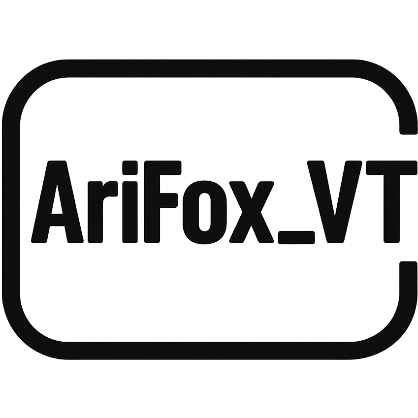 the GLOCK logo, except the letters say "AriFox_VT" emoji