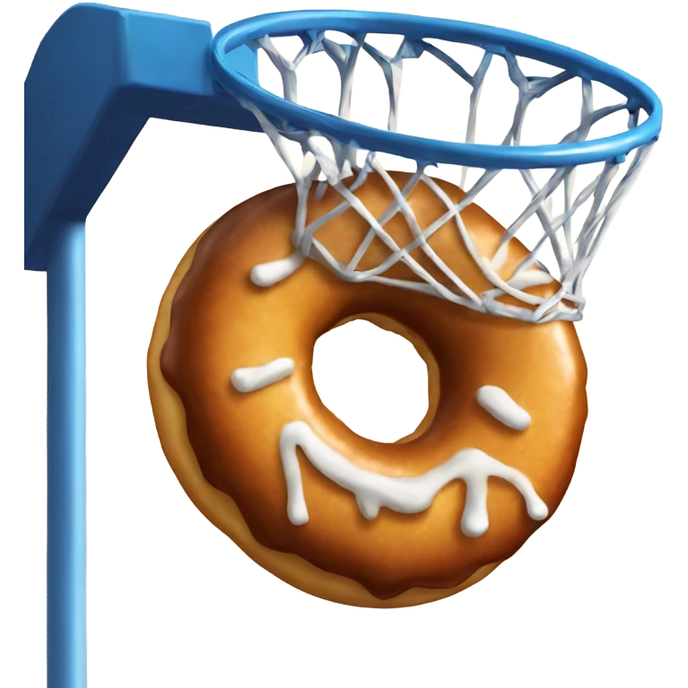 Donut in basketball hoop emoji