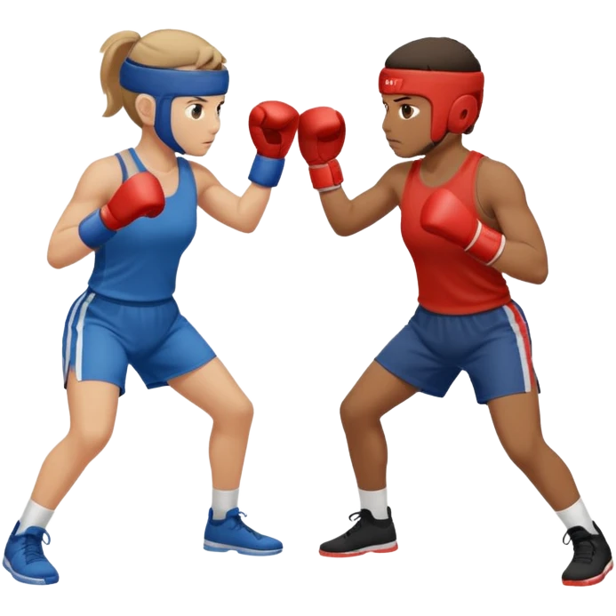 Two people sparring with each other emoji