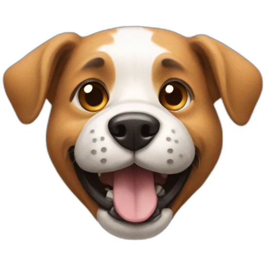 dog playing ball emoji