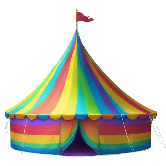 rainbow carnival tent emoji