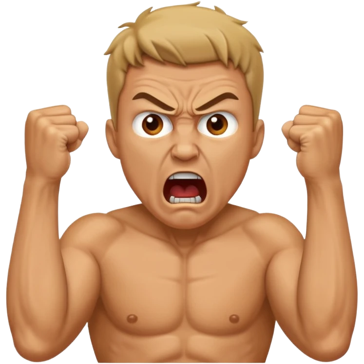 rude man screaming emoji