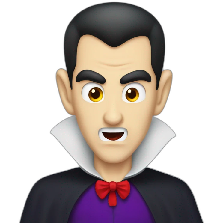 Dracula bitting someone’s neck emoji