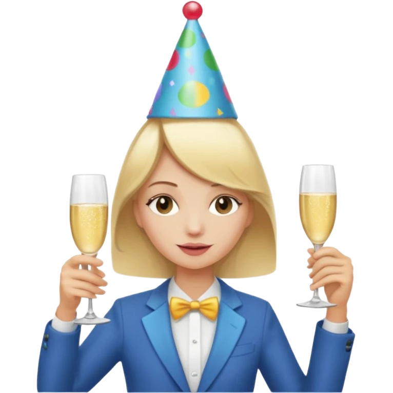 Blond, klønete, fest emoji