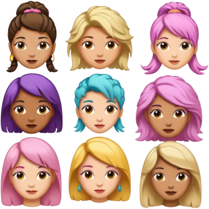Stickers de chicas femeninas emoji