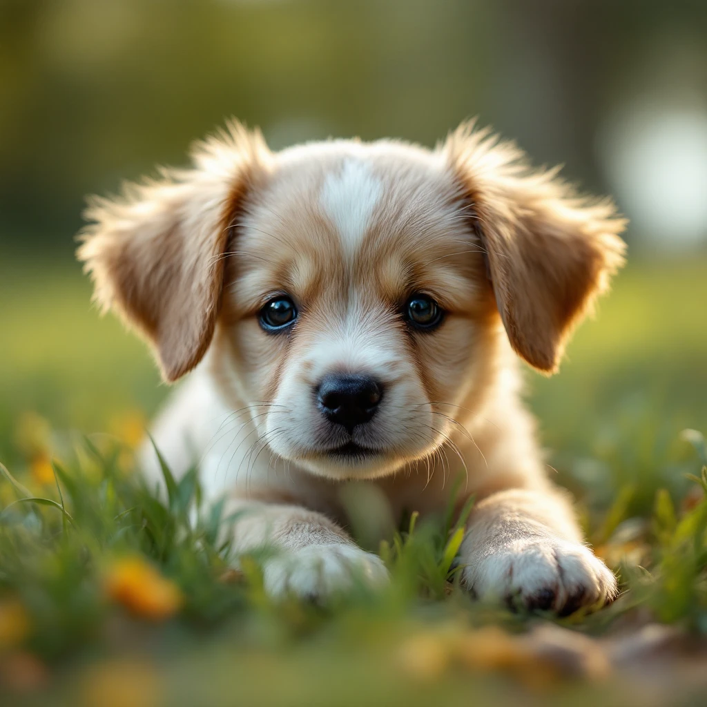 cinematic still of a airpods around puppy emoji