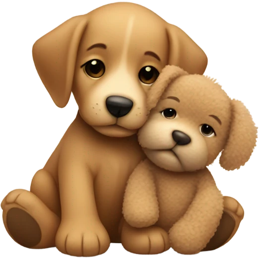 Puppy + teddy bear emoji