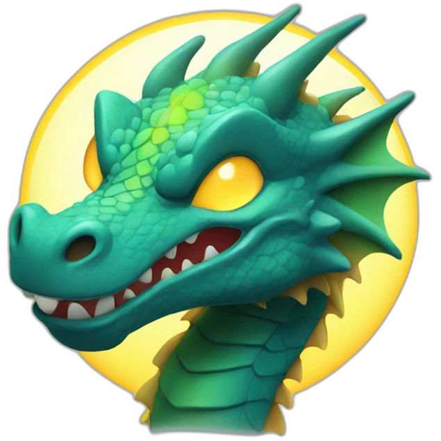 A dragon with sun light emoji