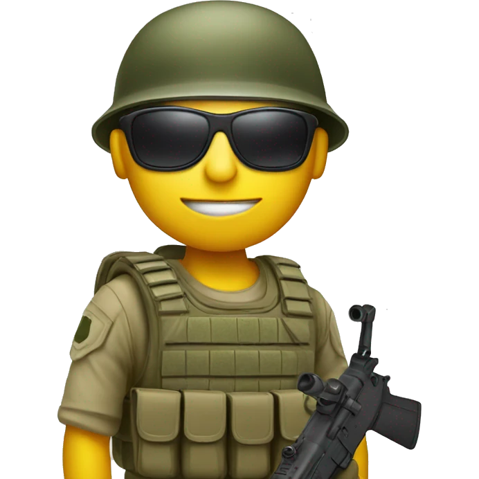 soldier with sunglasses holding rifle emoji