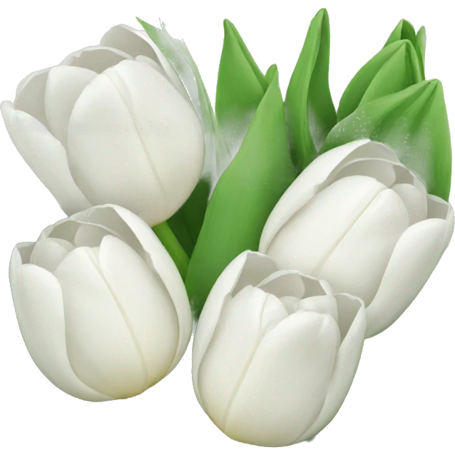 White tulips emoji