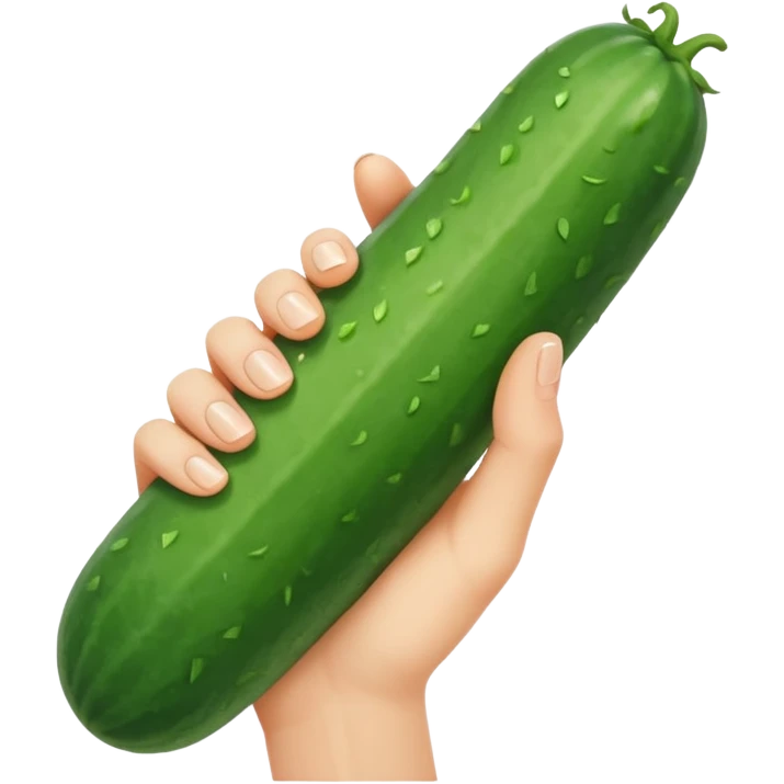 Cucumber with a hand jerking it emoji