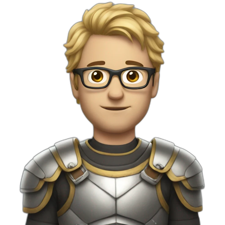 Nerd with armour emoji
