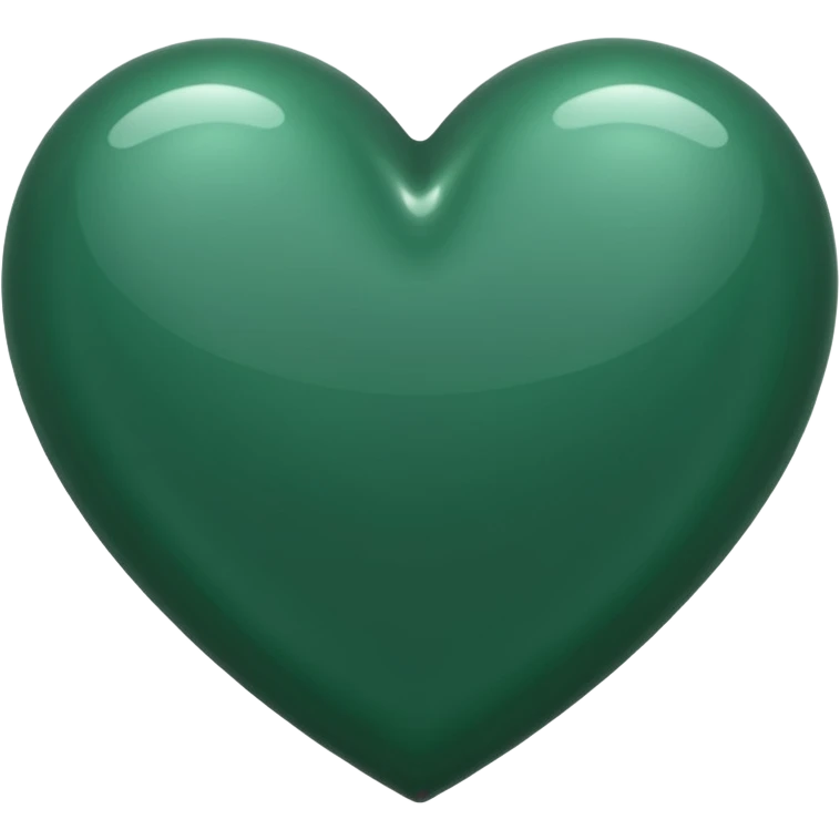 Dark green heart emoji