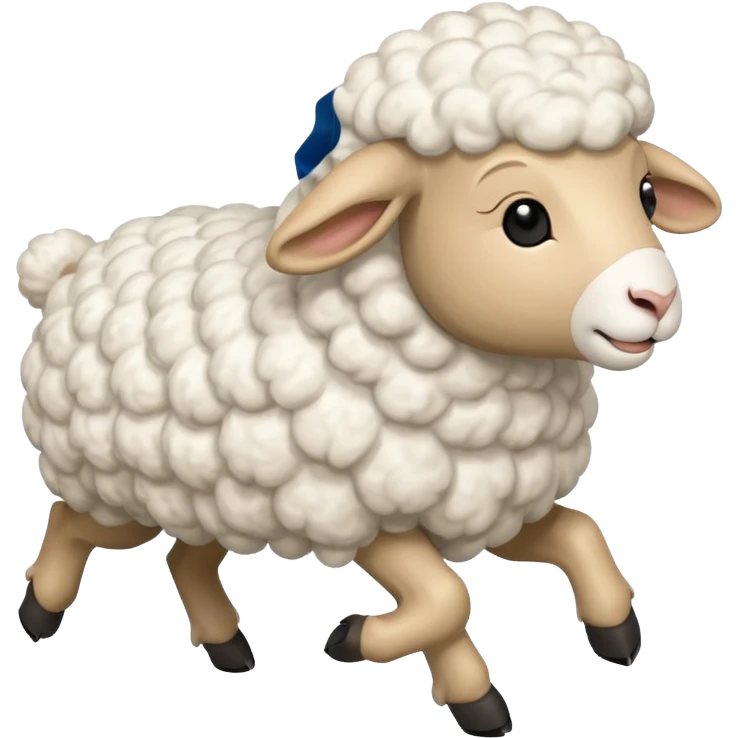 High resolution of A  running sheep emoji