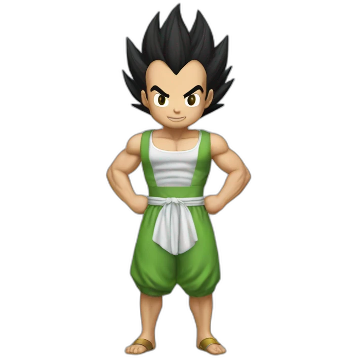 Vegeta in a sundress emoji