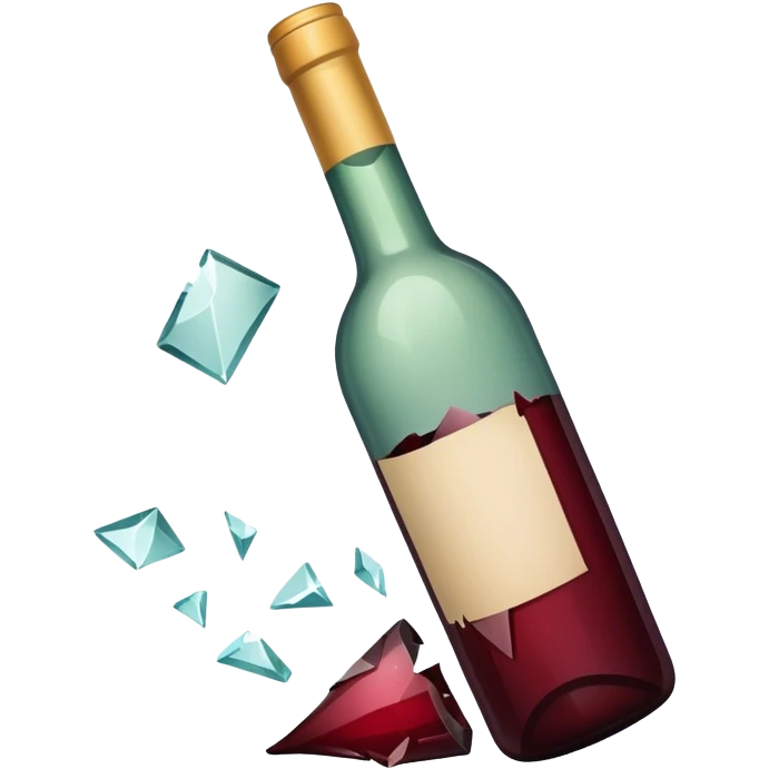 broken wine bottle emoji