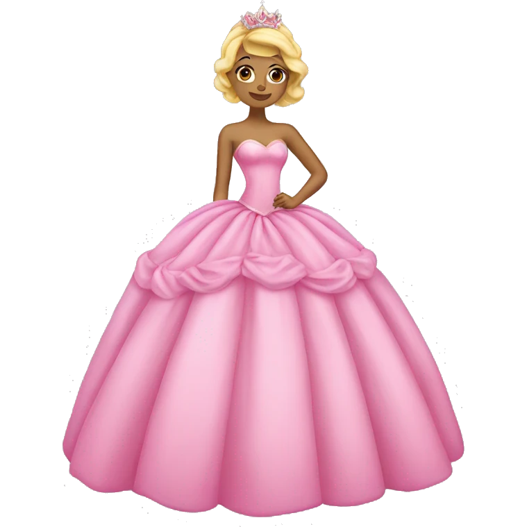 Pink princess ball gown  emoji