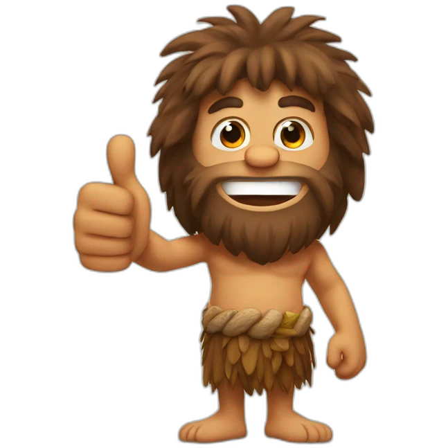 caveman thumbs up emoji