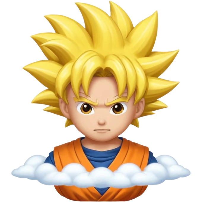 Emoji de la nube voladora de Goku, solo quiero la nube, amarilla emoji