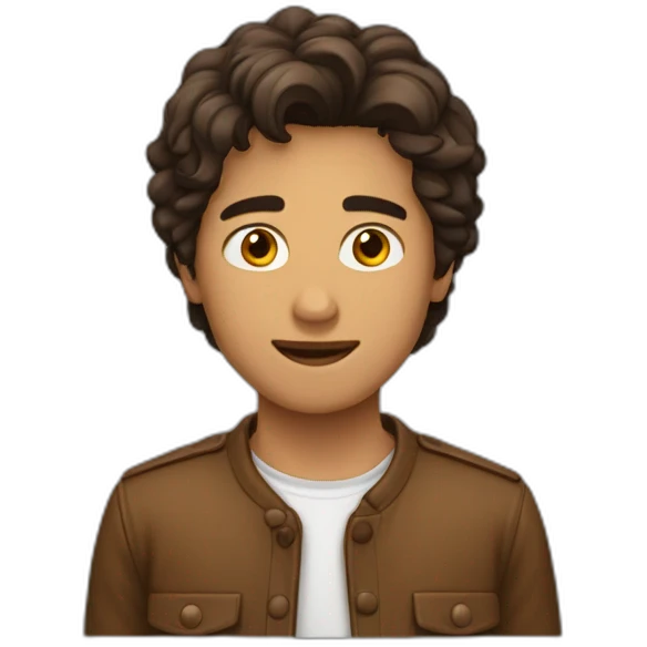 jeune homme brun emoji