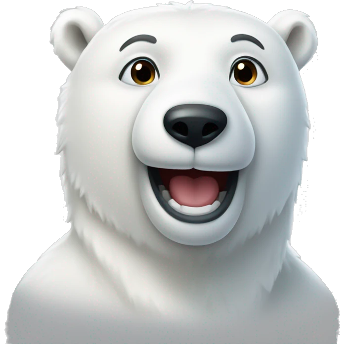 Polar Bear smiling emoji