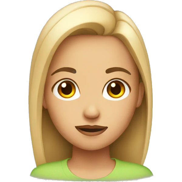 A girl showing the side eye emoji