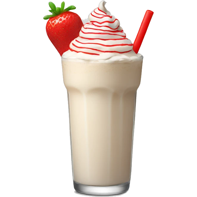 Milkshake tall with a red logo emoji