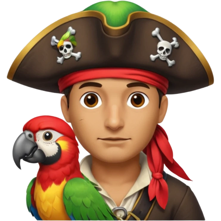 pirate and parrot emoji