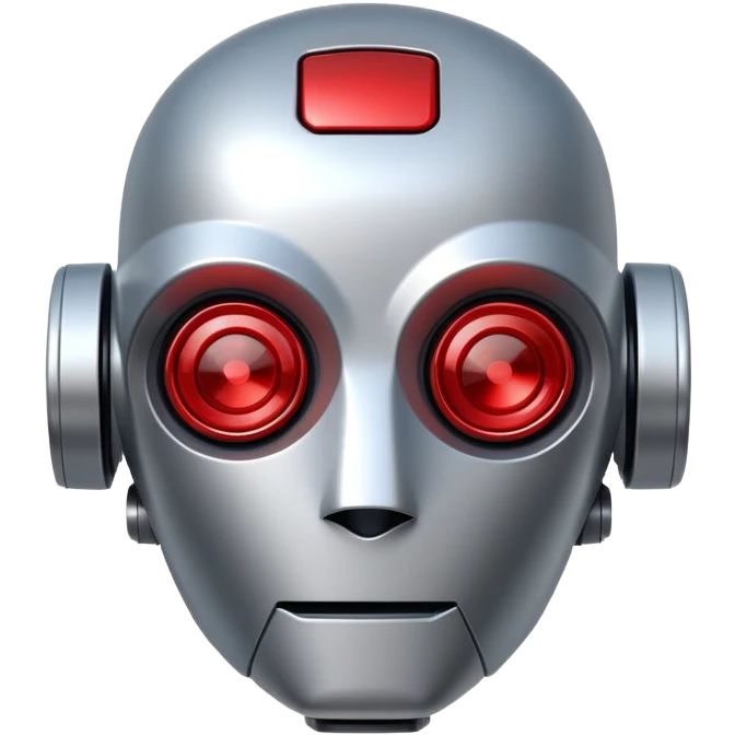 robot head with red x in front of it emoji
