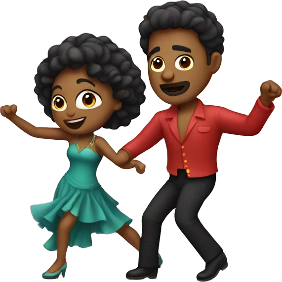 Couple dancing salsa emoji