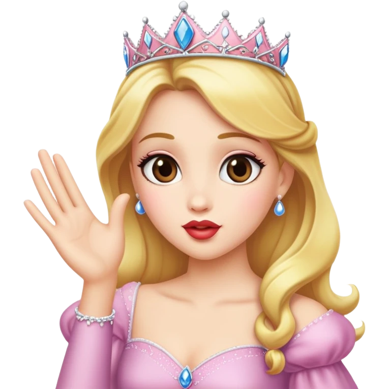 Princess who send a kiss with her hand  emoji