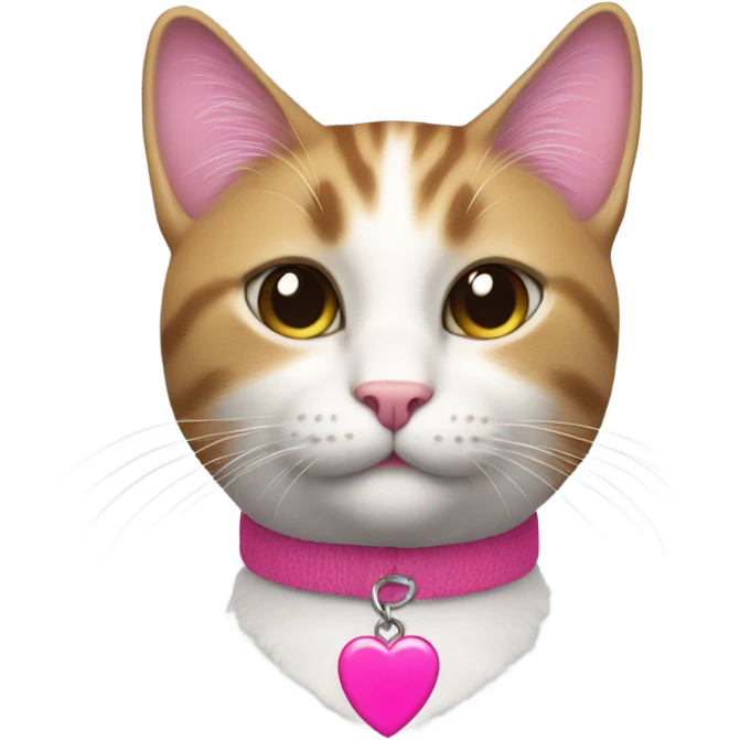 Cat with pink heart emoji