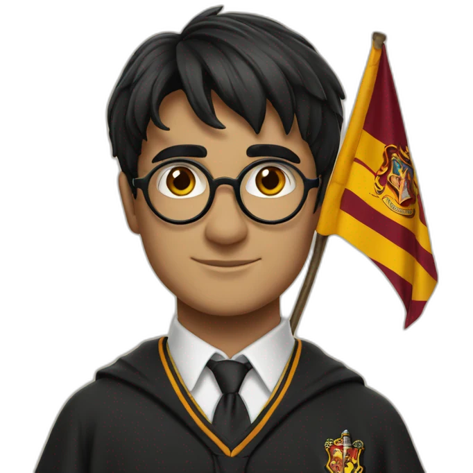 Harry Potter holds a  Sri lankan flag emoji