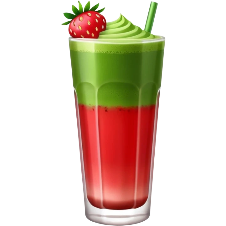 classy looking matcha and strawberry drink emoji