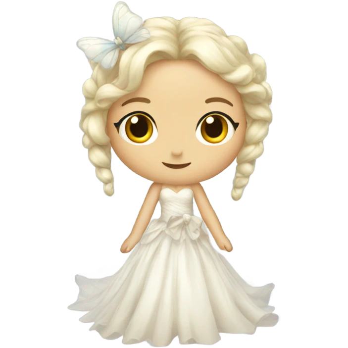 Fairy Wedding dress with bow  emoji