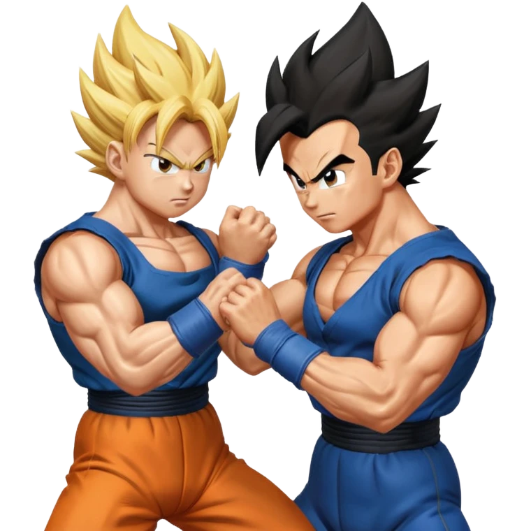 Goku punch Vegeta  emoji