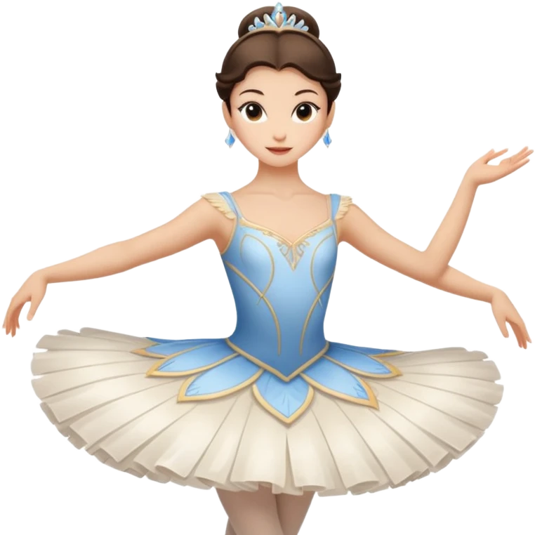 Brunette ballerina dancing swan lake odette emoji