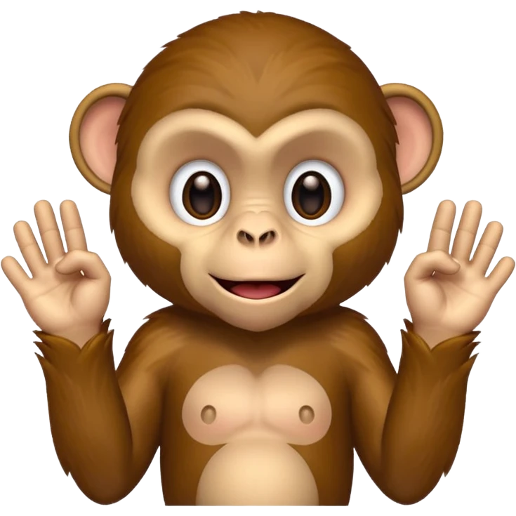 A monkey flipping some one off emoji