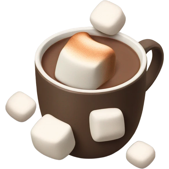 Marshmallows in a cup of cocoa emoji