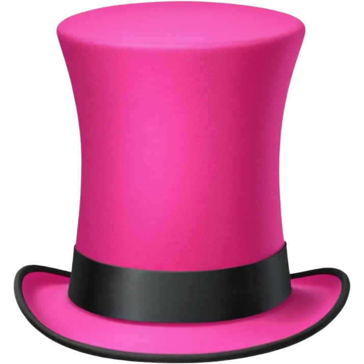  Neon pink top hat emoji